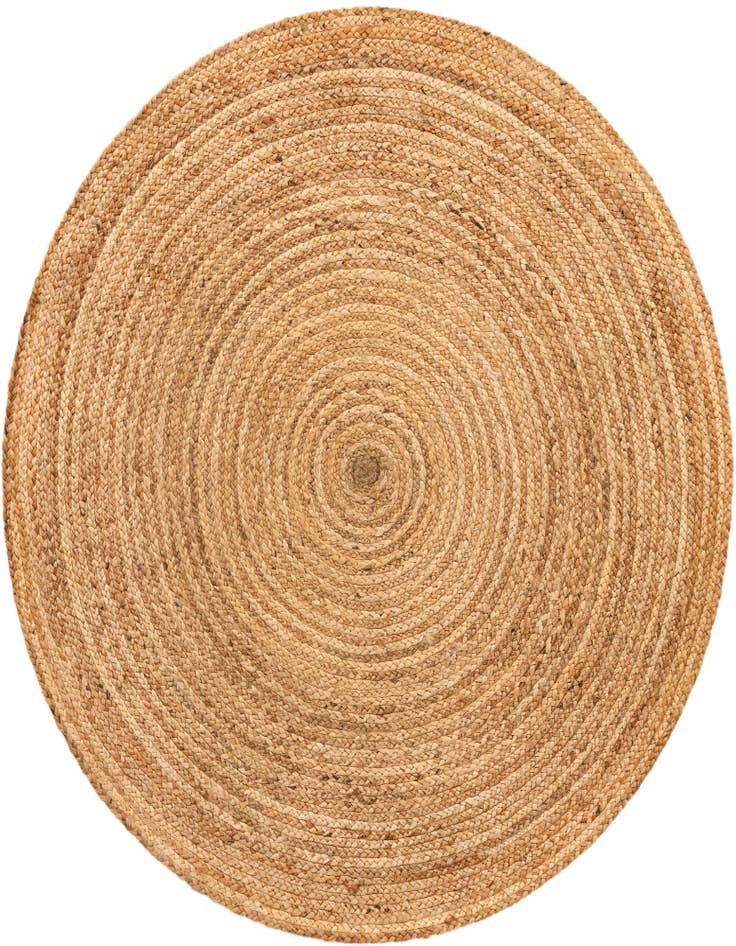 Detail image of 5' 1 x 5' 1 Handmade Braided Jute Luxe Round Rug