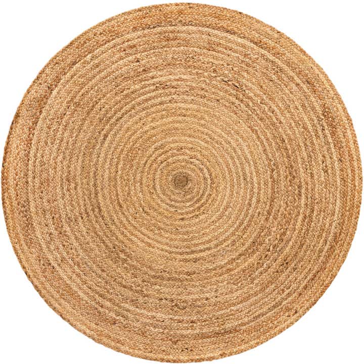 5' 1 x 5' 1 Handmade Braided Jute Luxe Round Rug