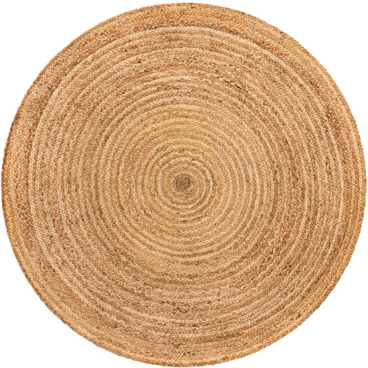 Detail image of 5' 1 x 5' 1 Handmade Braided Jute Luxe Round Rug