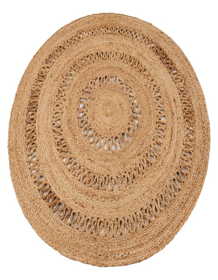 Detail image of 4' x 4' Handmade Braided Jute Round Rug