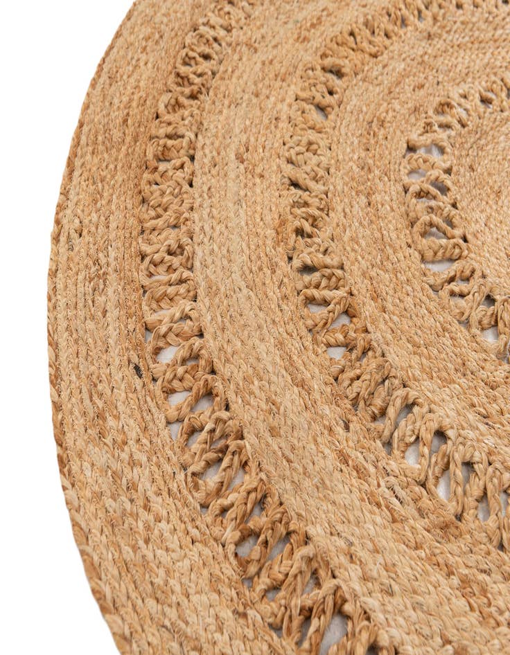 Detail image of 4' x 4' Handmade Braided Jute Round Rug