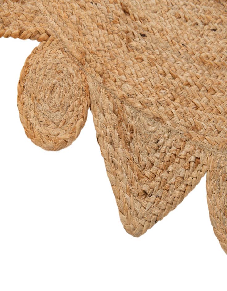 Detail image of 4' x 4' 2  Hand Braided Jute Round Rug