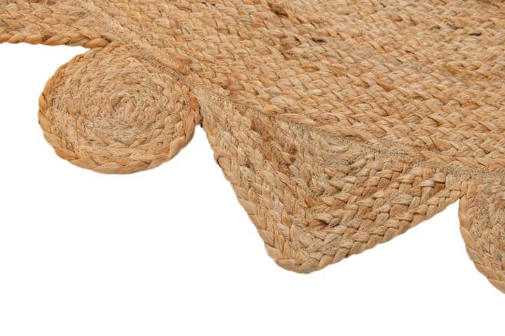4' x 4' 2 Handmade Braided Jute Round Rug