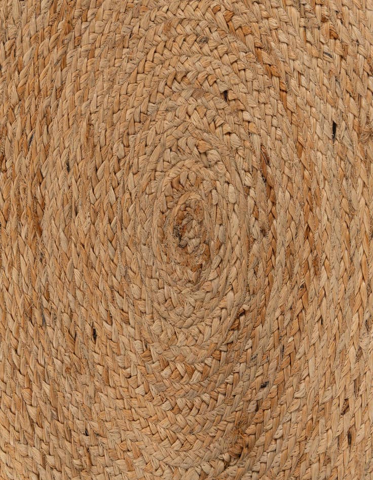 Detail image of 4' x 4' 2  Hand Braided Jute Round Rug