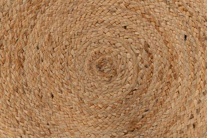 4' x 4' 2 Handmade Braided Jute Round Rug