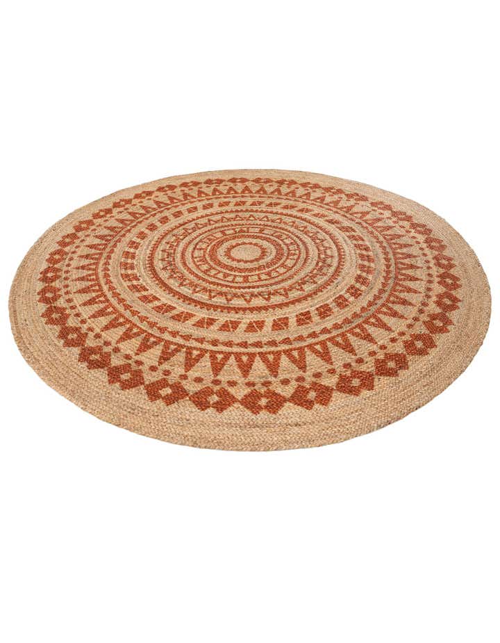 7' 8 x 7' 8 Handmade Braided Jute Round Rug