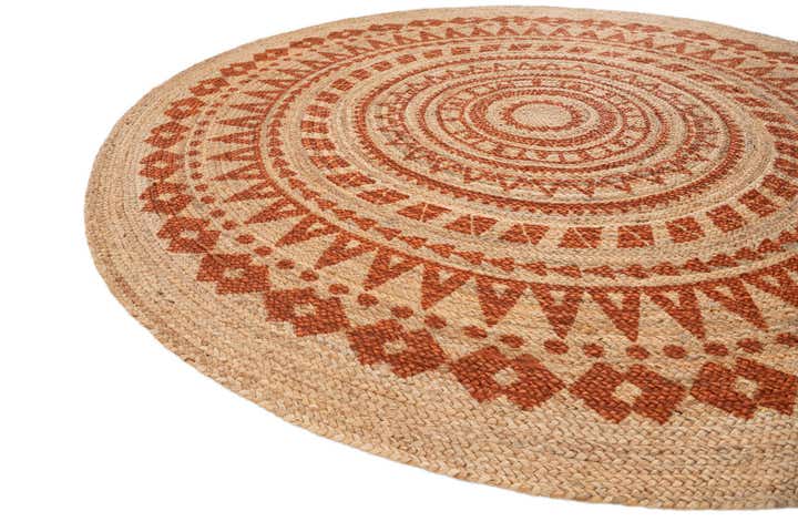 7' 8 x 7' 8 Handmade Braided Jute Round Rug