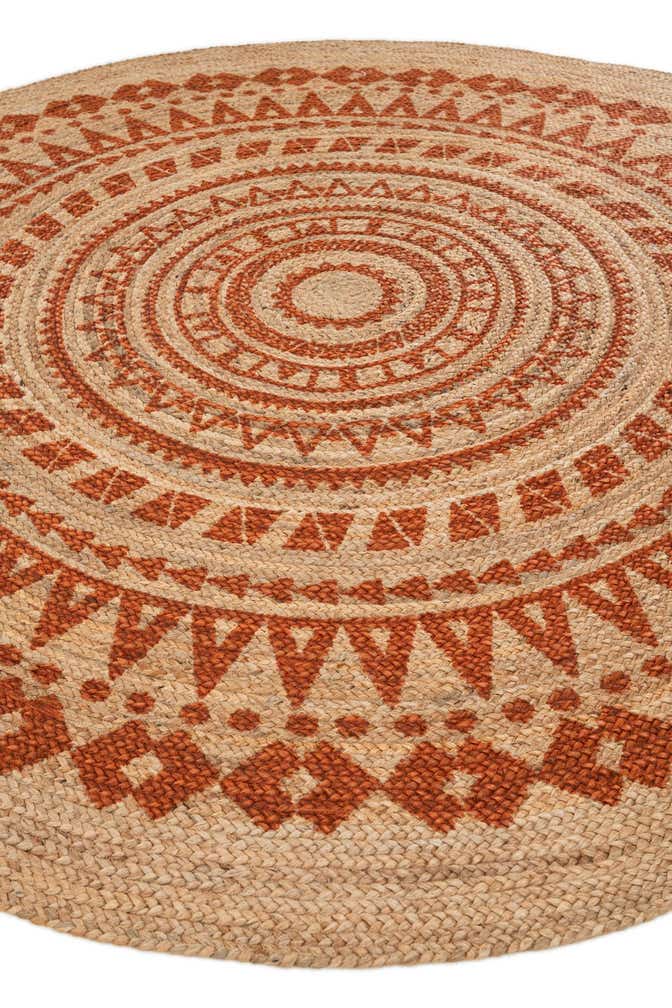 7' 8 x 7' 8 Handmade Braided Jute Round Rug