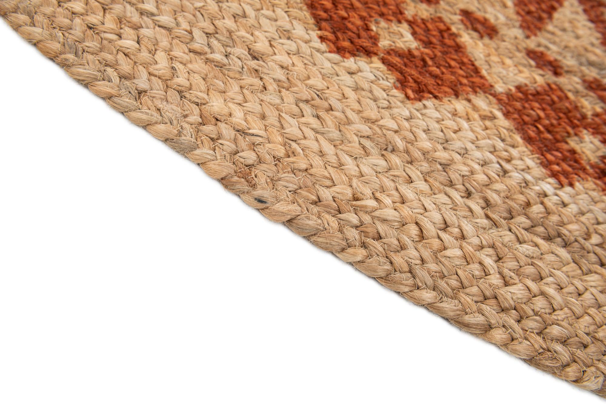 7' 8 x 7' 8 Handmade Braided Jute Round Rug