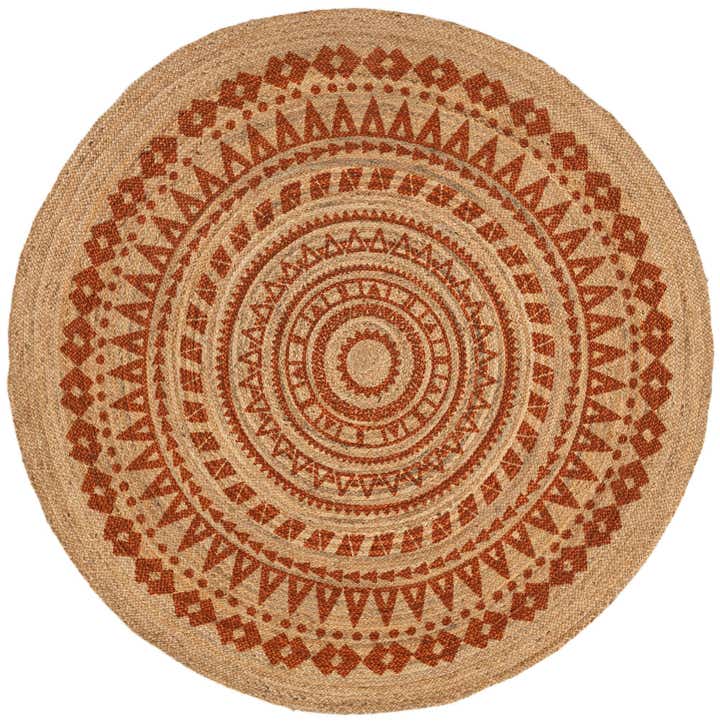 7' 8 x 7' 8 Handmade Braided Jute Round Rug