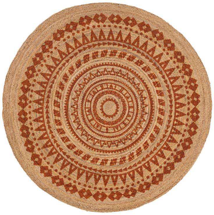 Detail image of 7' 8 x 7' 8 Handmade Braided Jute Round Rug