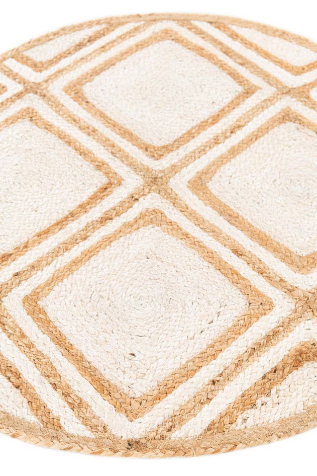 Detail image of 3' x 3' Handmade Braided Jute Round Rug