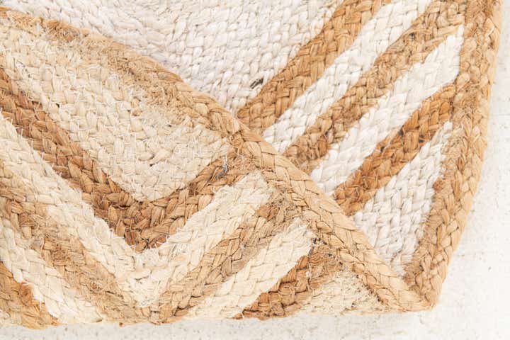 3' x 3' Handmade Braided Jute Round Rug