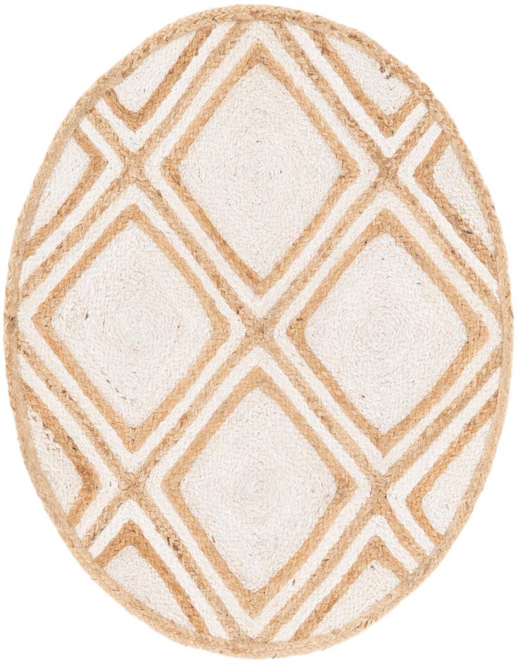 Detail image of 3' x 3'  Hand Braided Jute Round Rug