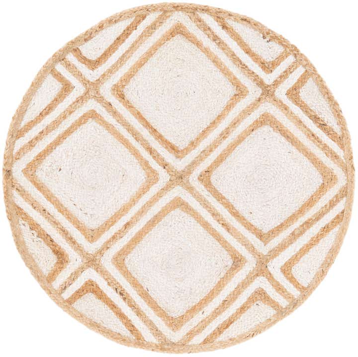 3' x 3' Handmade Braided Jute Round Rug