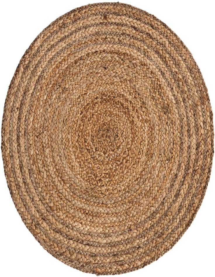 Detail image of 3' x 3'  Hand Braided Jute Round Rug