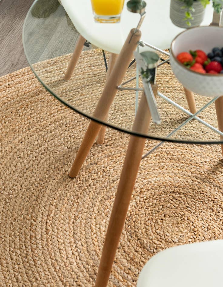 Detail image of 6' 1 x 6' 1  Hand Braided Jute Round Rug