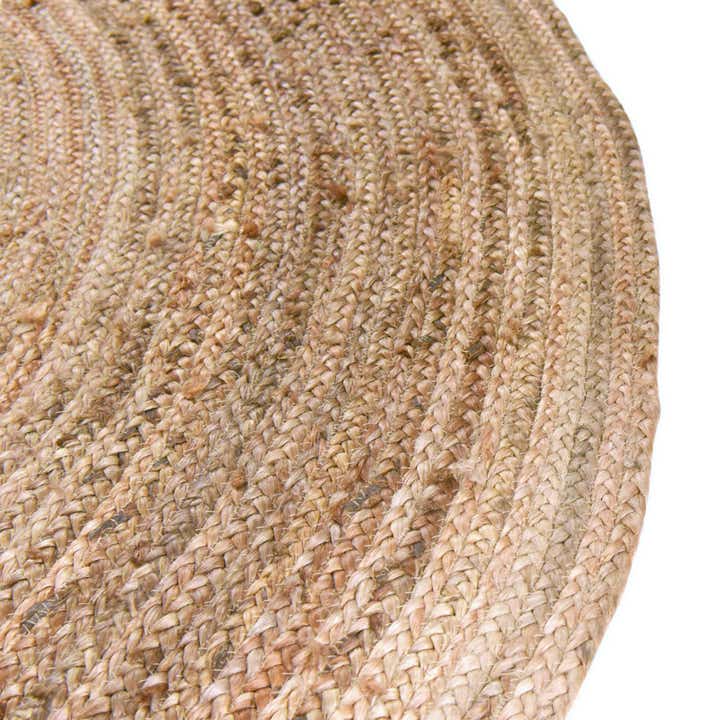 8' x 8' Handmade Braided Jute Round Rug