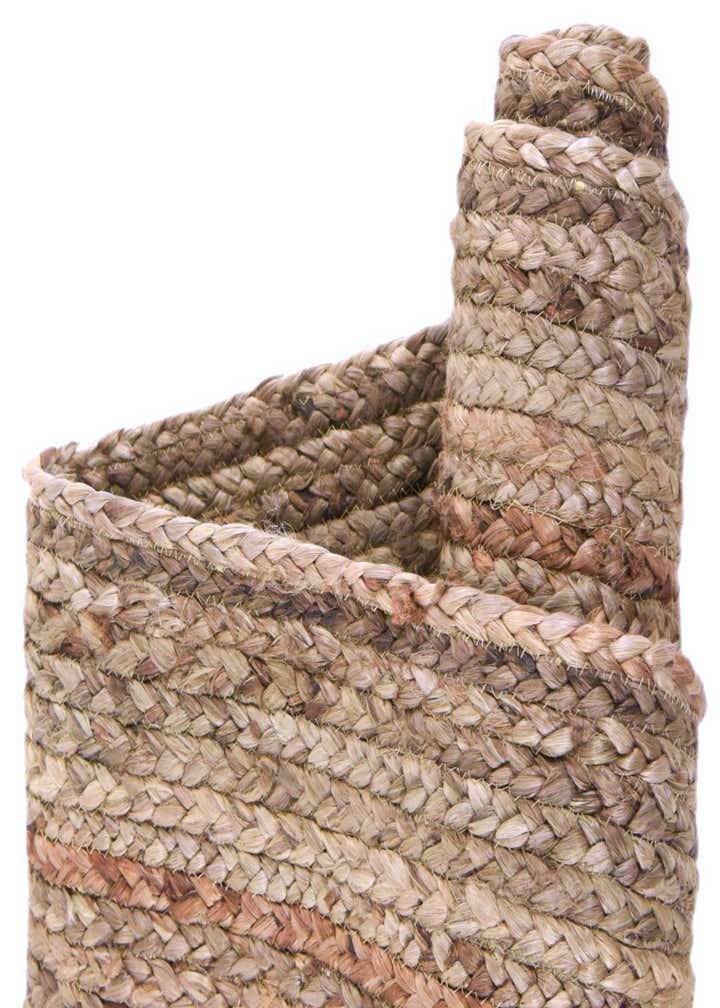 8' x 8' Handmade Braided Jute Round Rug