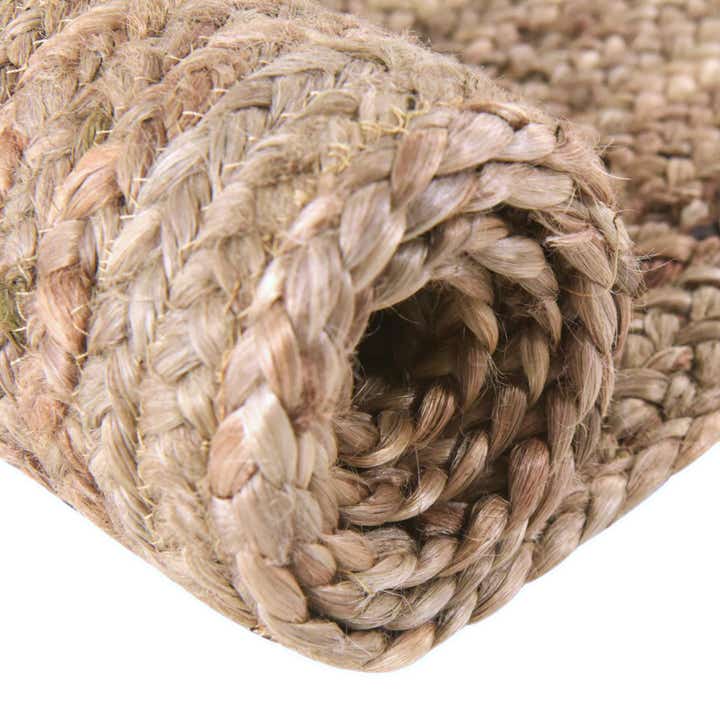 8' x 8' Handmade Braided Jute Round Rug