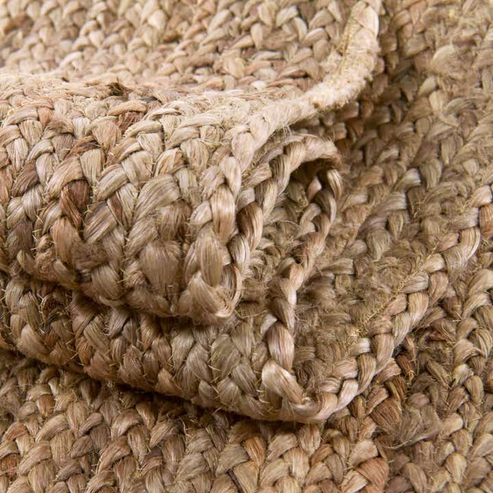 8' x 8' Handmade Braided Jute Round Rug