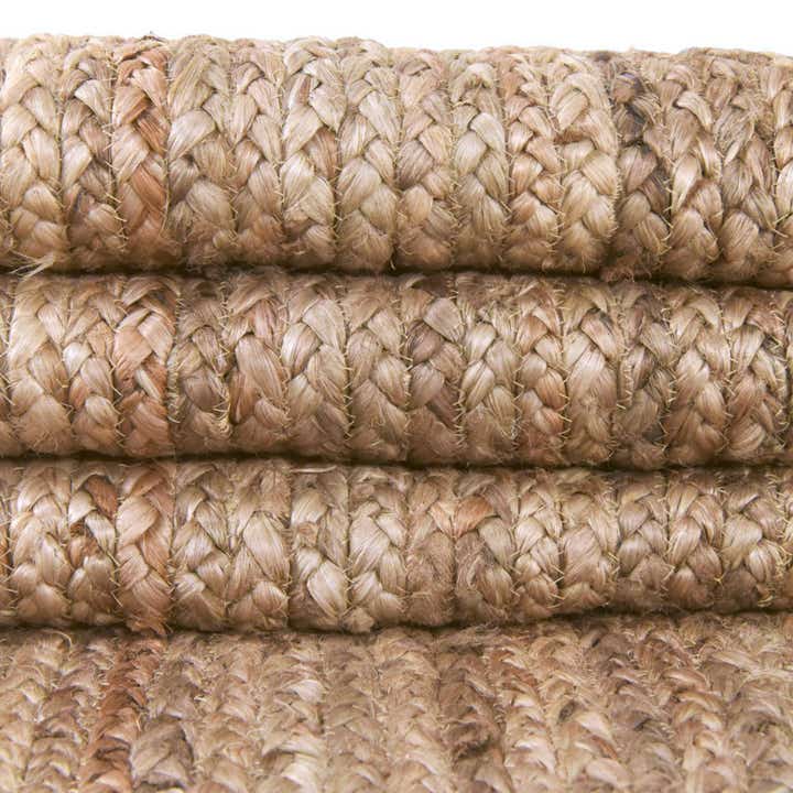 8' x 8' Handmade Braided Jute Round Rug