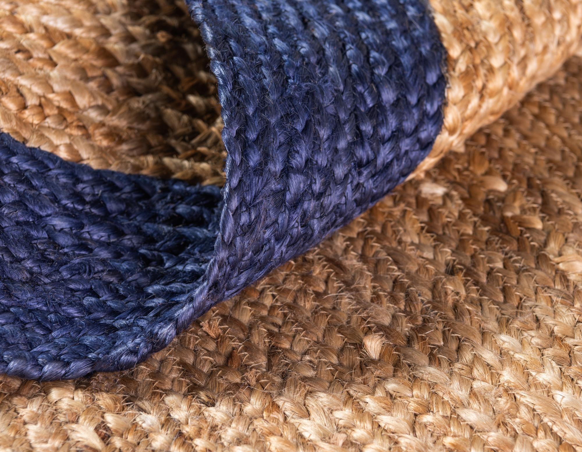 8' x 8' Handmade Braided Jute Round Rug