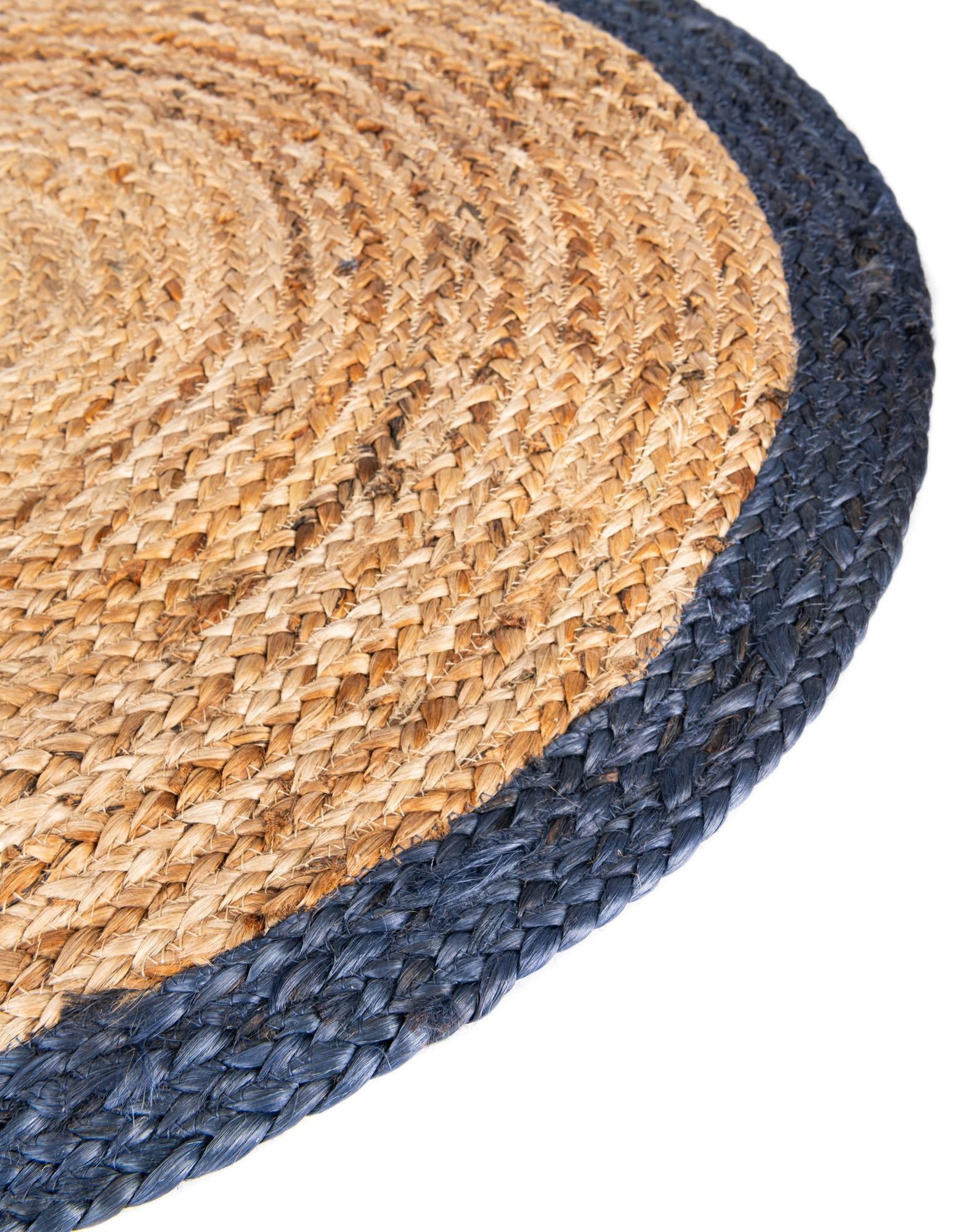 8' x 8' Handmade Braided Jute Round Rug