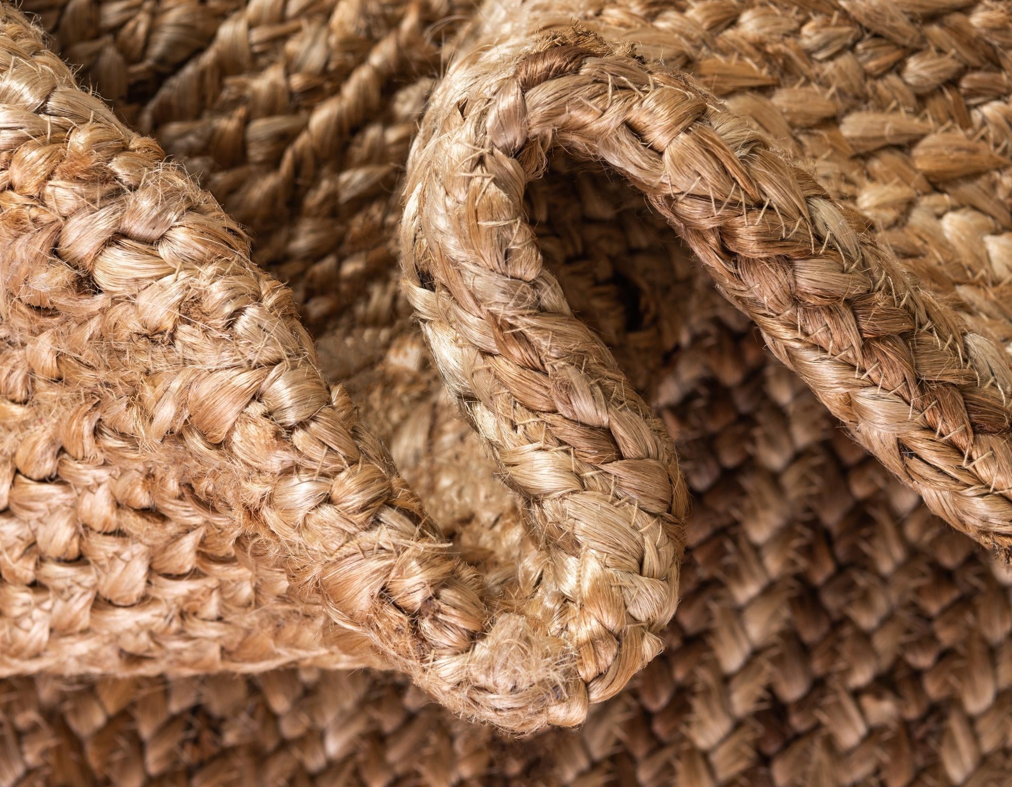 8' x 8' Handmade Braided Jute Round Rug