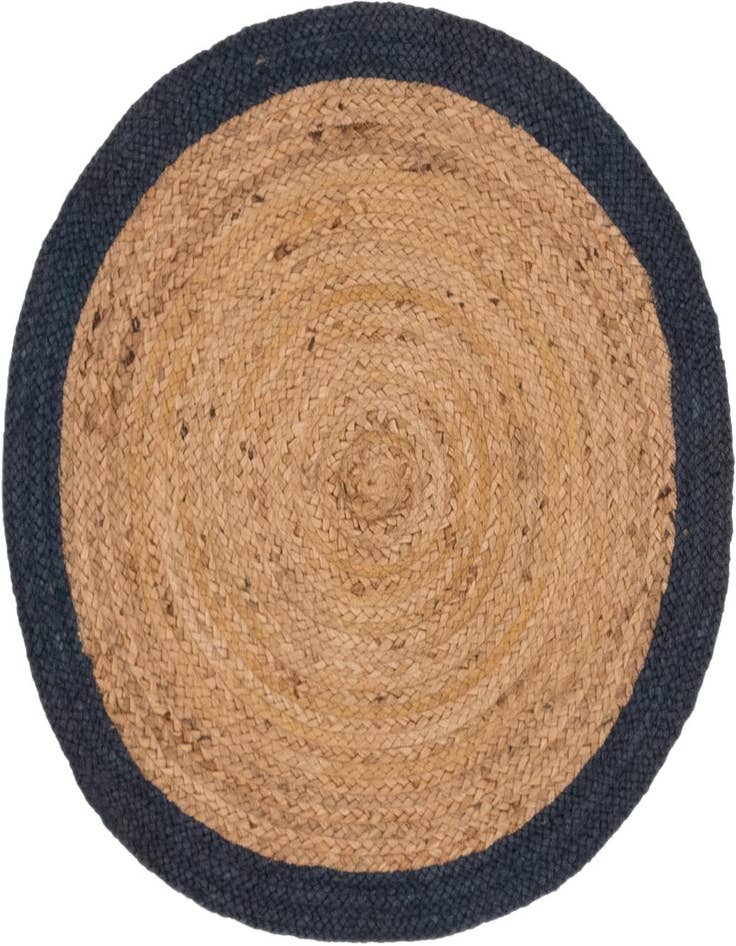 Detail image of 3' 3 x 3' 3  Hand Braided Jute Round Rug
