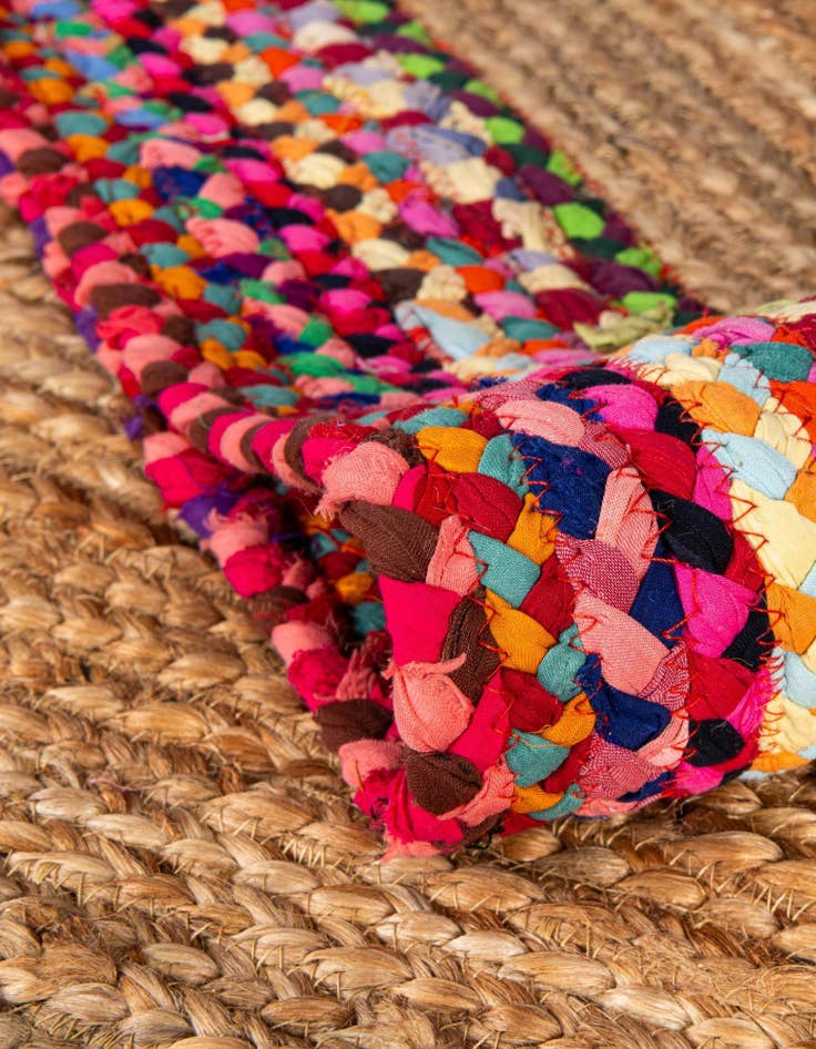 Detail image of 3' 3 x 3' 3  Hand Braided Jute Round Rug