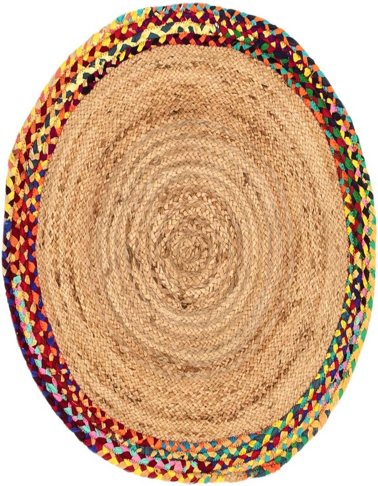 Detail image of 3' 3 x 3' 3  Hand Braided Jute Round Rug