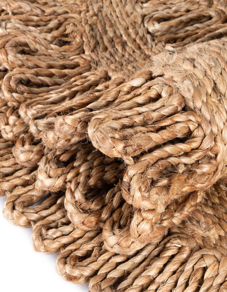 Detail image of 6' 1 x 6' 1  Hand Braided Jute Round Rug