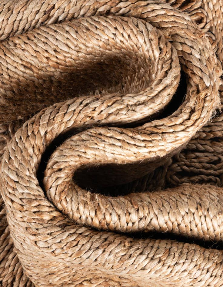 Detail image of 6' 1 x 6' 1  Hand Braided Jute Round Rug