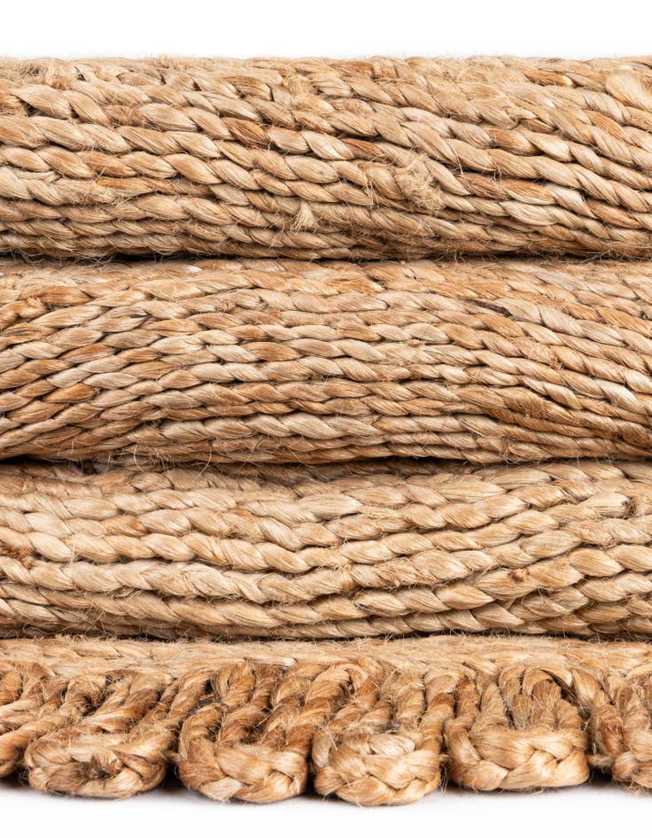 Detail image of 6' 1 x 6' 1  Hand Braided Jute Round Rug