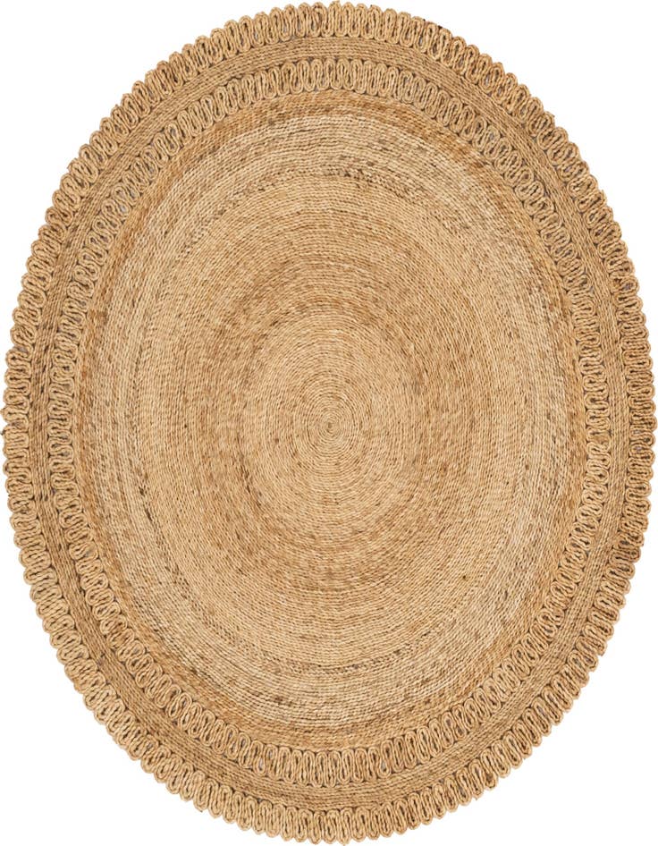 Detail image of 5' 1 x 5' 1  Hand Braided Jute Round Rug