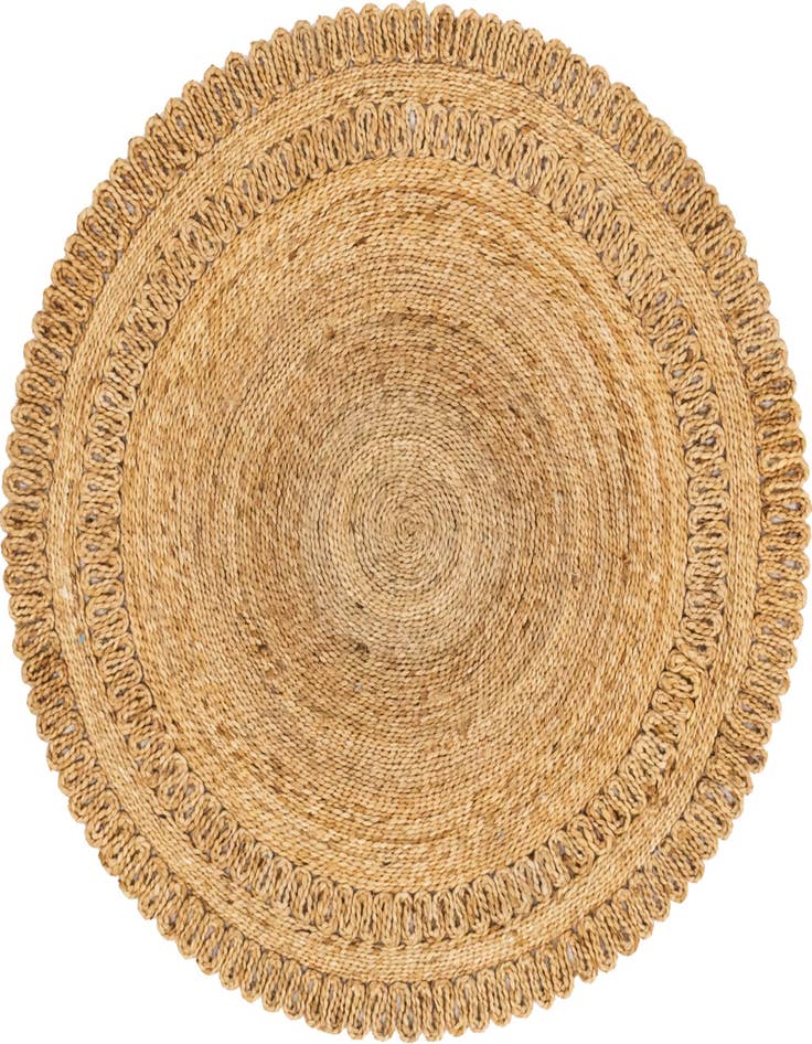 Detail image of 4' 1 x 4' 1  Hand Braided Jute Round Rug