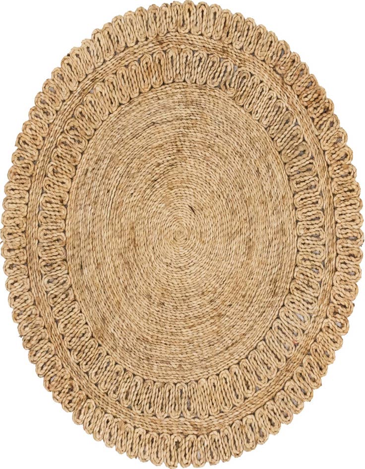 Detail image of 3' 3 x 3' 3  Hand Braided Jute Round Rug
