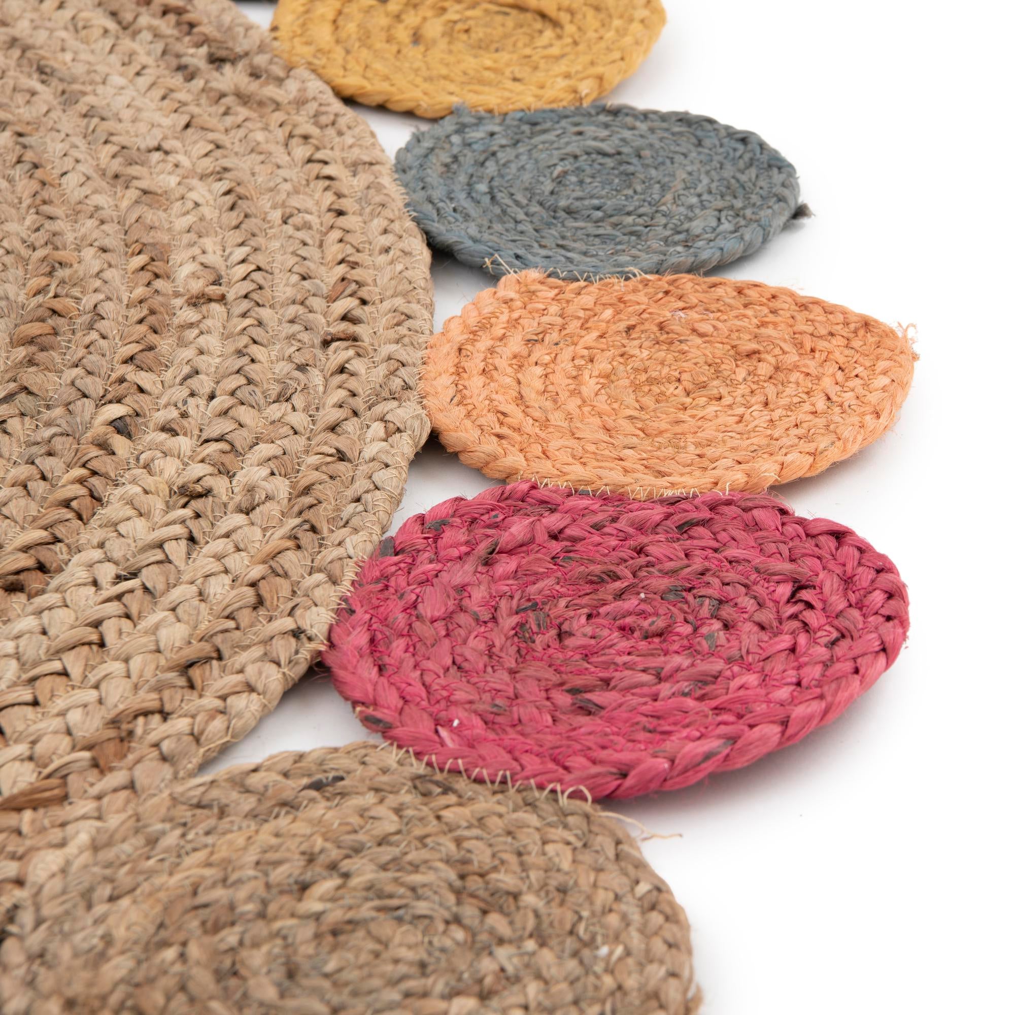 5' 1 x 5' 1 Handmade Braided Jute Round Rug