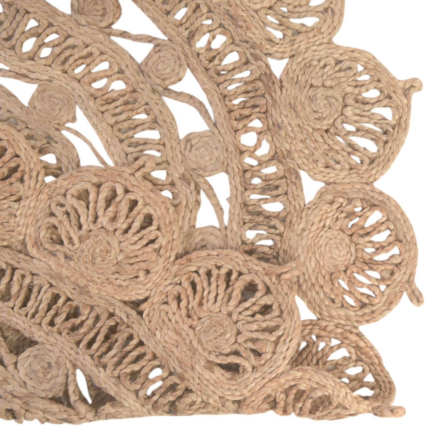 Custom Natural Braided Jute Round Rug