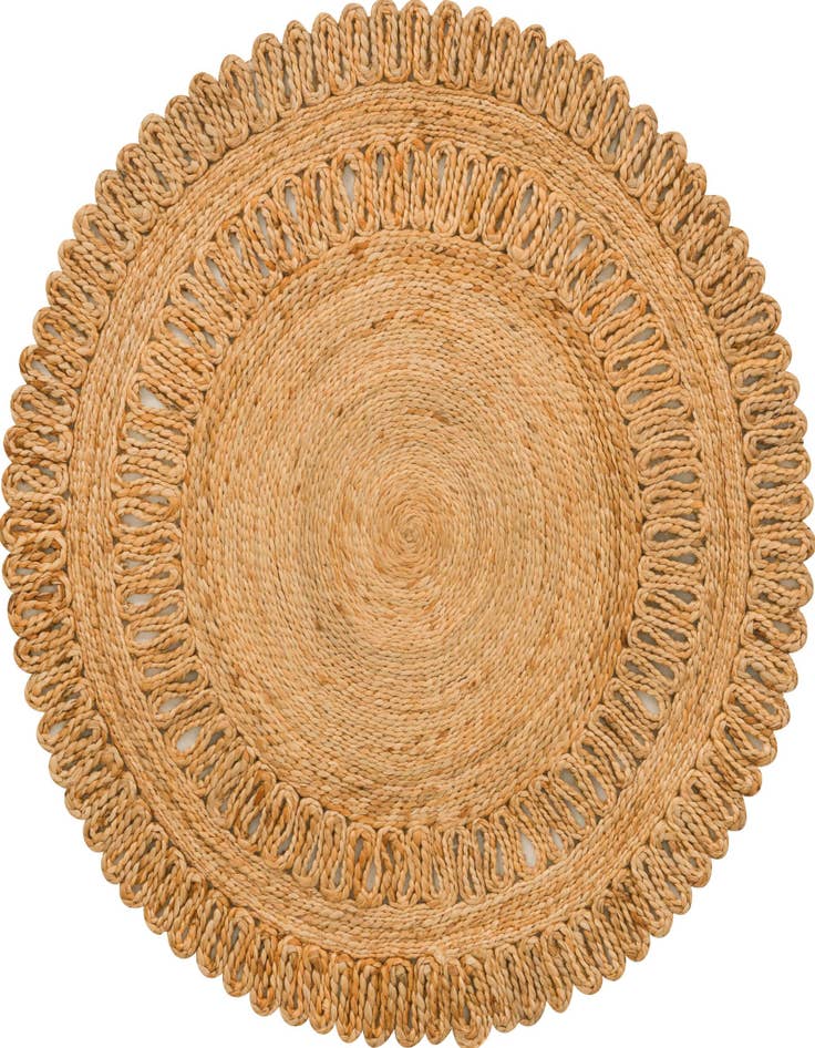 Detail image of 3' 1 x 3' 1  Hand Braided Jute Round Rug