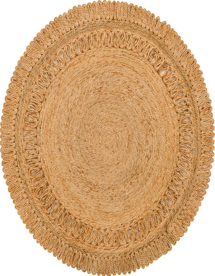 Detail image of 4' 1 x 4' 1  Hand Braided Jute Round Rug