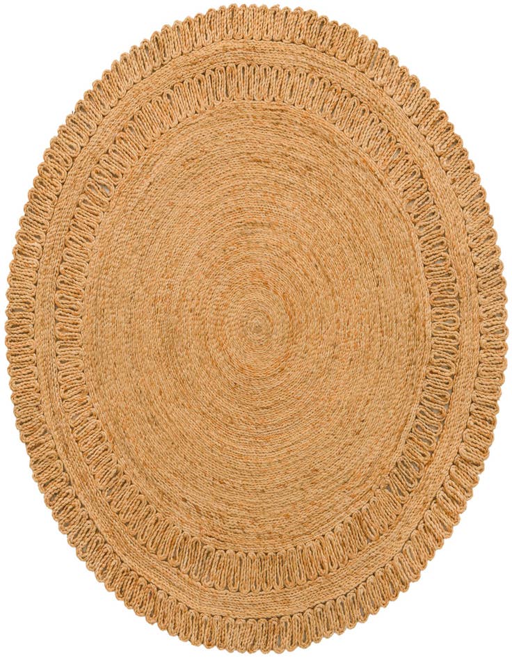 Detail image of 5' 1 x 5' 1  Hand Braided Jute Round Rug