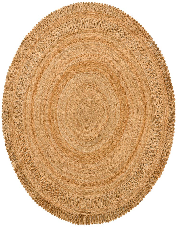 Detail image of 6' 1 x 6' 1  Hand Braided Jute Round Rug