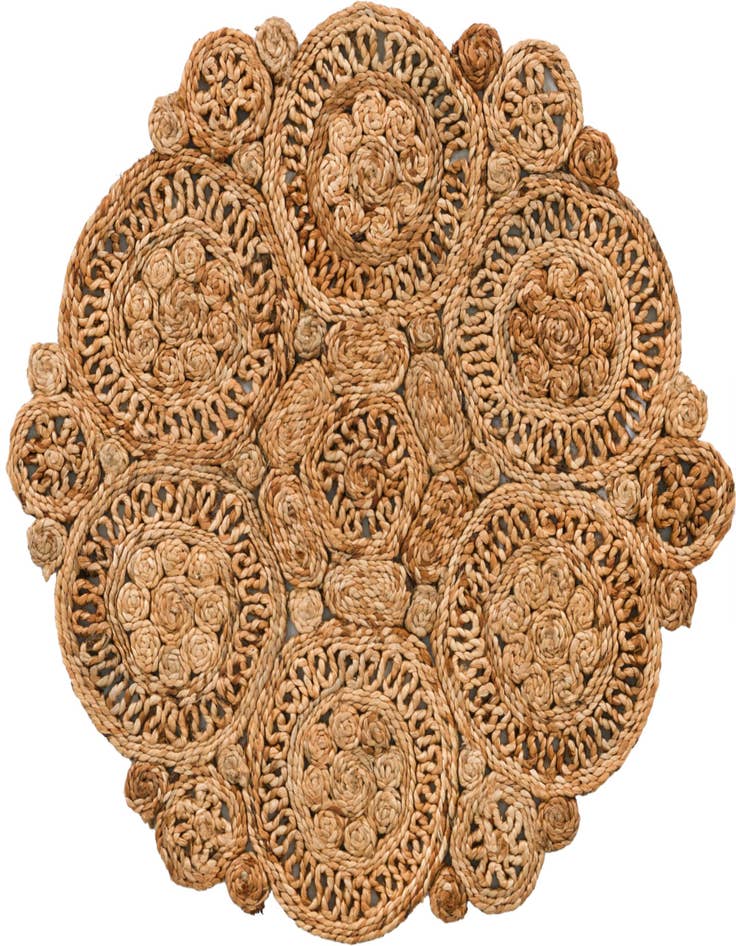 Detail image of 2' x 2'  Hand Braided Jute Round Rug