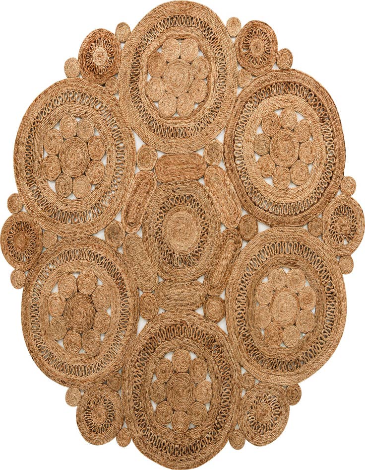 Detail image of 7' 10 x 7' 10  Hand Braided Jute Round Rug
