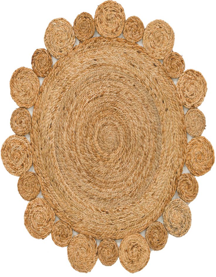 Detail image of 3' 1 x 3' 1 Handmade Braided Jute Round Rug