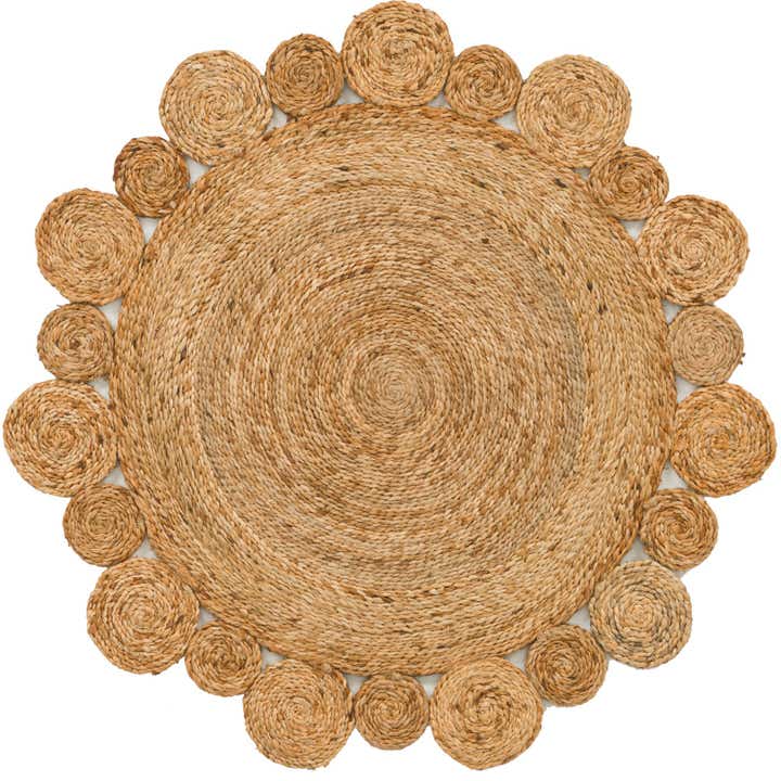 3' 1 x 3' 1 Handmade Braided Jute Round Rug