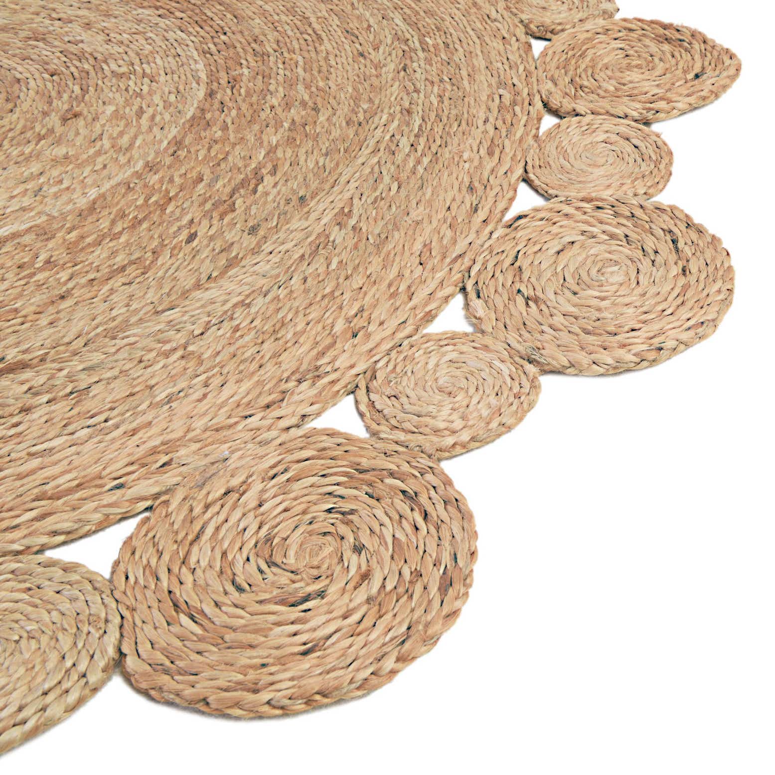 Custom Natural Braided Jute Round Rug