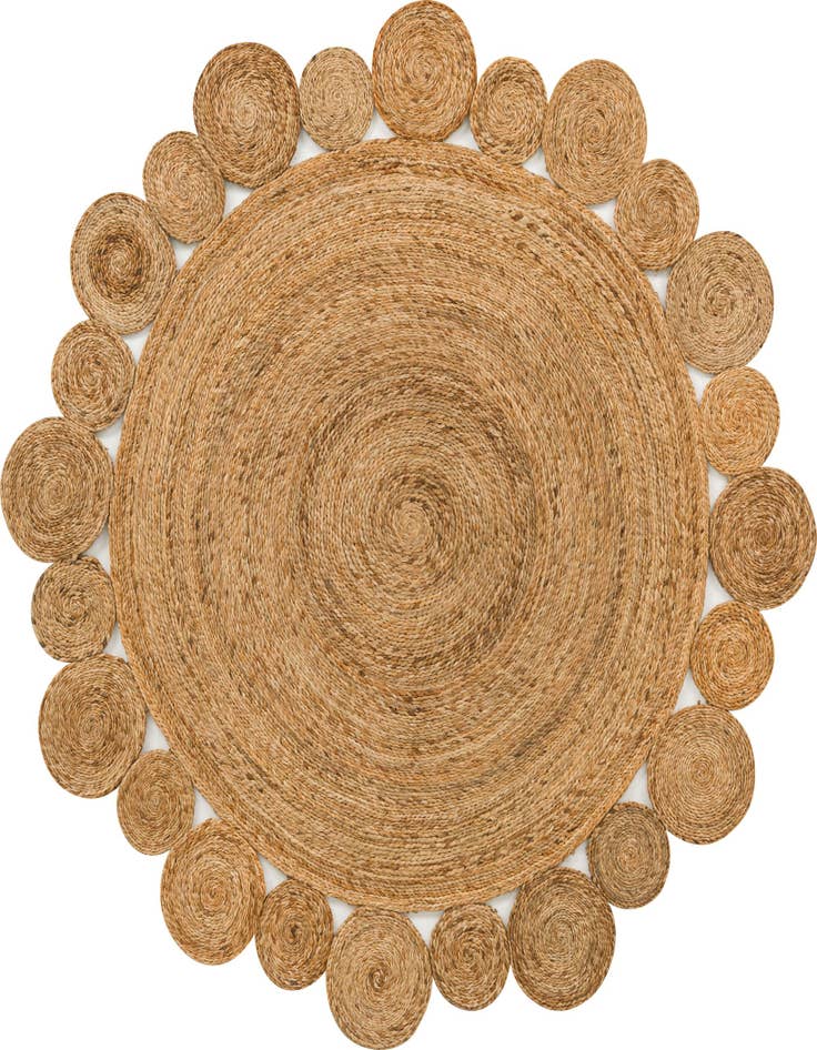 Detail image of 6' 1 x 6' 1  Hand Braided Jute Round Rug